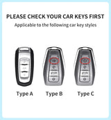 Car Key Case Cover for Geely New Coolray 2023-2025 X6 Emgrand Global Hawk GX7 PU Leather Car Keychain Car Interior Accessory