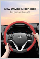 Perforated Leather Steering Wheel Cover for Hyundai Tucson