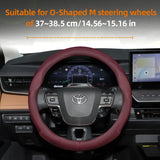 Breathable Leather Steering Wheel Cover for Toyota