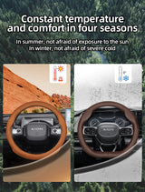Perforated Leather Steering Wheel Cover for Aion Car Car Interior Accessory Hocasen