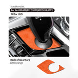 For BMW 5 Series G30 G38 6GT Center Console Gear Shift Panel Trim Sticker Car Premium Interior Accessories Made of Alcantara