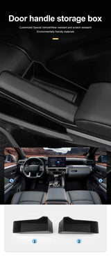 SMABEE for Toyota Tacoma 2024 Door Handle Storage Box Accessories Car Side Door Holder Tray Organizer Door Storage Barrel OEM