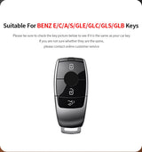 Metal and Leather Car Key Case Cover for Mercedes Benz Car Interior Accessory OEM