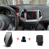Smart Wireless Charging Phone Holder for Jeep Compass 2017–2020