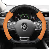 Renault Breathable Leather Steering Wheel Cover Black Red
