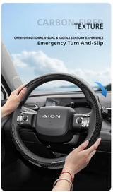 Wave Carbon Fiber Steering Cover for Aion Models Car Interior Accessory Hocasen