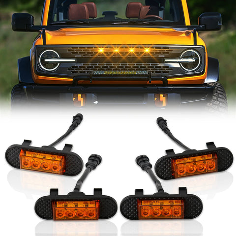 Amber LED Grille Lights for Ford Bronco Badlands 2021-2023 LED Ambient Light MAGIC COLORM