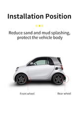 Heavy Duty Mudguards for Smart 451 453 Fortwo