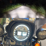 7 Inch Led Headlight For Harley Davidson Sportster Softail Dyna Fat Boy Headlight Assembly | Motorcycle Accessories ANGLELITE