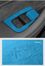 Made of Alcantara For Tesla Model 3（2019-2023）/ Y (2019-) Windows Control Panel Trim Cover Sticker Car Interior Accessories