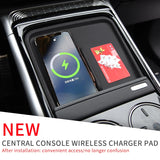 Smabee Anti Dirt Pad for Xpeng G9 Mobile Wireless Charging Anti-Slip Mats Interior Accessories Black