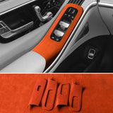 Car Window Control Panel Frame Trim Sticker for Mercedes (W223) S-Class Interior Accessories Made of Alcantara Interior Acces