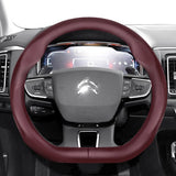 Ultra-Thin Leather Steering Wheel Cover for Citroen