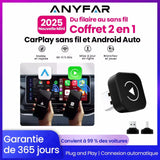 Wireless CarPlay and Android Auto Adapter for Wired Systems CarPlay Adapter ANYFAR