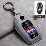 Car Key Cover For Bmw X3 G01 G31 X5 G05 X4 G02 G30 G32 I8 X7 M5X F20 Leather Car Key Case Cover