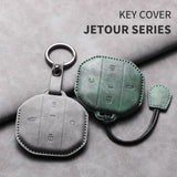 Car Remote Key Case Cover Shell For Jetour Freedom T1 Jetour Freedom T2 Traveller Sheep Suede Key Bag Cover Keychain Protecto