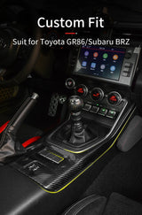 Carbon Fiber Console Panel Trim for Toyota GR86