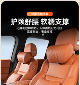 For Xpeng P7 G6 X9 P5 Car Neck Pillow Leather Lumbar Support Pillow Breathable Seat Waist Pad Cushion Auto Interior Accessori