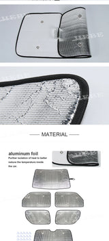 Aluminum Window Sunshade Kit for Suzuki Jimny 07-17 Car Interior Accessory HEBE