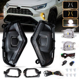 LED DRL Fog Lights Turn Signal for RAV4 2019-2024 Car Interior Accessory MAGIC COLORM