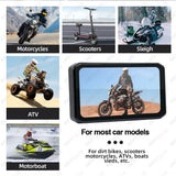 Motorcycle GPS Monitor with 1080P DVR & CarPlay