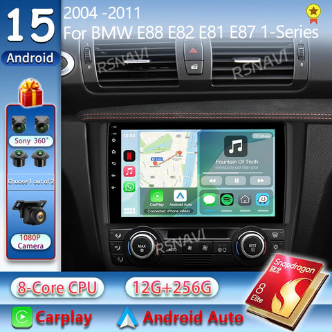 Android 15 Navigation Stereo System for BMW 1 Series 2004-2012 Android Head Unit RSNAVI