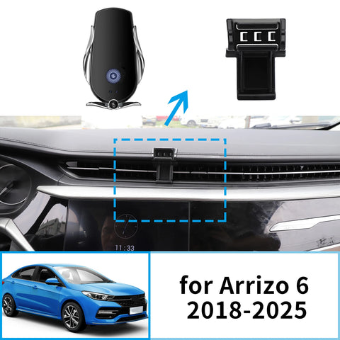 Fast Wireless Charging Phone Holder for Chery Arrizo 6 Pro 2018-2025 Car Phone Holder CATUSIKI