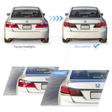 LED Tail Lights Sequential Signal Honda Accord 13-17 Car Interior Accessory Vland