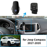 Smart Wireless Charging Phone Holder for Jeep Compass 2017–2020 Car Phone Holder CATUSIKI