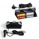 8-LED Windshield Strobe Warning Light Bar Car Interior Accessory MAGIC COLORM