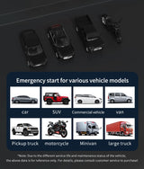 12V Portable Car Jump Starter, 8.0L Gas/7.0L Diesel, QC3.0 Power Bank, 4-Mode LED Light, Explosion-Proof Battery Jump Starter