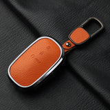 Aluminum Alloy Goatskin Car Key Case Cover for Honda Civic 11th 2022