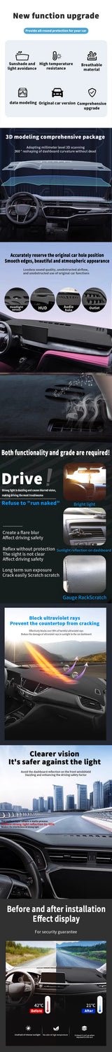Custom Fit Dashboard Mat Sun Protection for Suzuki Swift