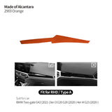 For BMW Two-gate G42 3er I3 G20 G28 4er I4 G23 Center Console Dashboard Trim Sticker Car Interior Accessories Made of Alcantara