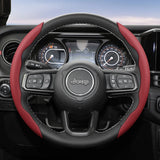Steering Wheel Cover Leather Breathable for Jeep Wrangler
