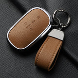 Metal and Leather Car Key Case Cover For Honda Civic 11th 2022 for Honda 2022 2023 2024 Civic for Accord CR-V HR-V Pilot