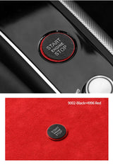 Audi A4L A5 A6L Q5 Q3 A7 Q7 Alcantara Engine Start Button Frame Cover Trim Sticker Decorative Car Interior Accessory