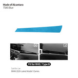 For BMW 2020-Latest Model 3er G20 G21 G28 Made of Alcantara Center Console Dashboard Trim Sticker Car Interior Tuning Accessory