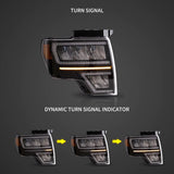 LED Reflection Bowl Headlights for Ford F-150 2009-2014 Headlight Assembly Vland
