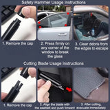 For Leapmotor B10 B01 Lafa5 Car Window Breaker Safety Hammer Glass Escape Emergency Tool Accessories Car Window Breaker NONE