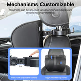 Leather Car Seat Headrest Cushion with Multi-Function Memory Foam Car Neck Pillow Car Accessory OEM