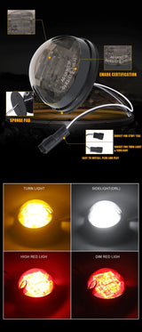 1set Led Light Kit for Land Rover Defender 90/110 Car - Red Rear Stop Tail White Front Position Light Amber Indicatior Side Lamp