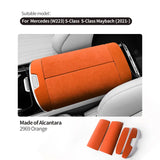 For Mercedes W223 S-Class Maybach Seat Armrest Box Cover Trim Sticker Interior Performance Tuning Accessories Made of Alcantara