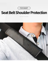 Adjustable Seat Belt Cover Carbon Fiber for Smart Fortwo Car Interior Accessory GMUNI