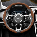 Segmented Suede Steering Wheel Cover for Jaguar XF XE