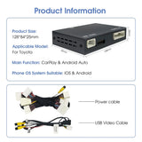 Wireless CarPlay Android Auto Decoder for Toyota Camry 2020 CarPlay Retrofit Module LEXXSON