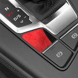For Audi A5 F5 A4 S4 S5 B9 Sport 2016+ Handbrake Button Knob Trim Sticker Car Interior Accessories Made of Alcantara Car supp