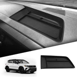 Dashboard Storage Box ABS for Volkswagen Taos 2022-2024 Car Display Screen Rear Tray Organizer Accessories Tidying Black Car
