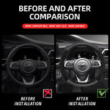 Suede Carbon Wheel Cover for Perodua Myvi Axia Car Interior Accessory Hocasen